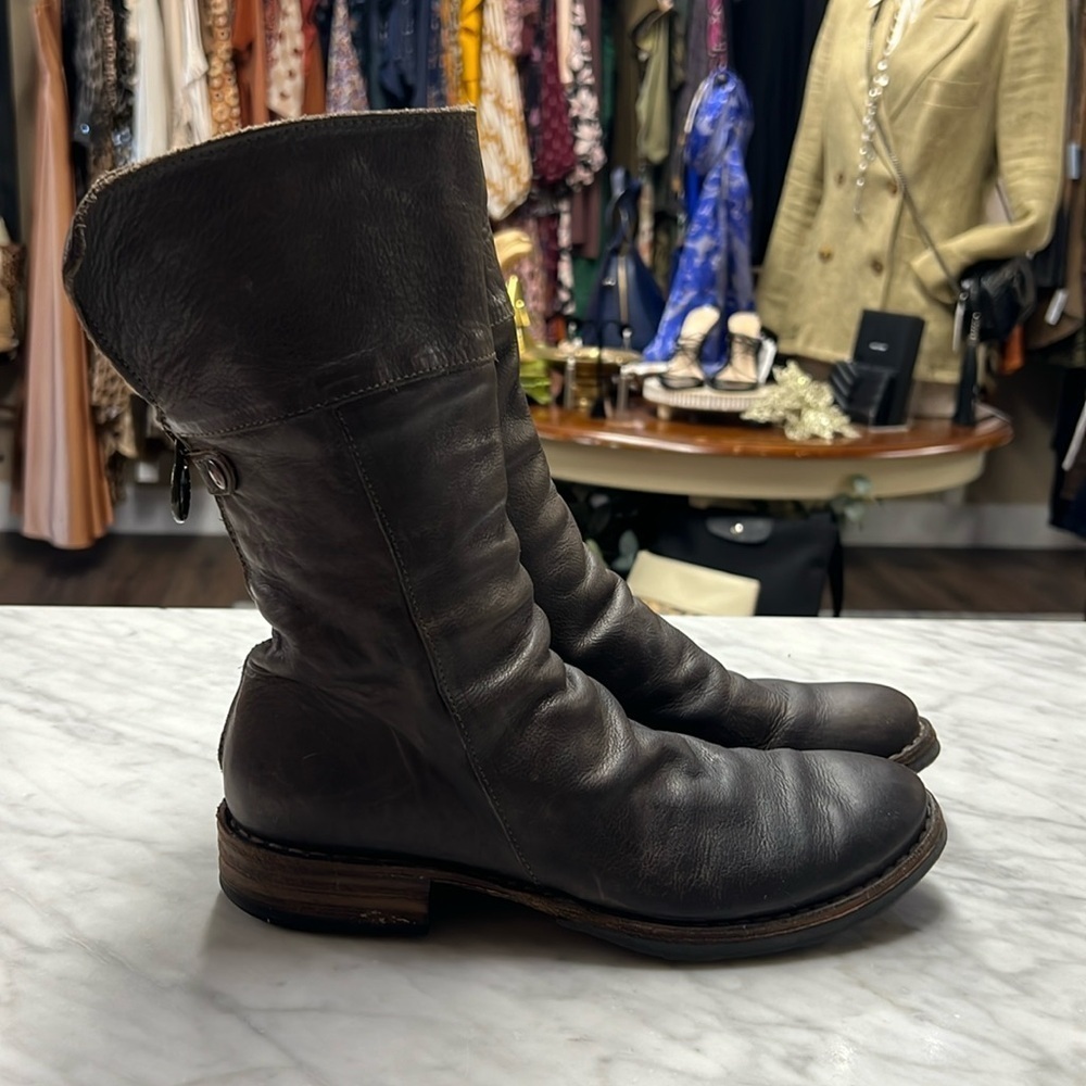Fiorentini + Baker Eternity Massive | M- Ella Brown Gray Leather Boots Size 37